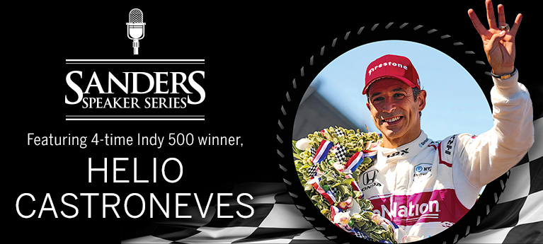 SANDERS SPEAKER SERIES: HELIO CASTRONEVES banner image